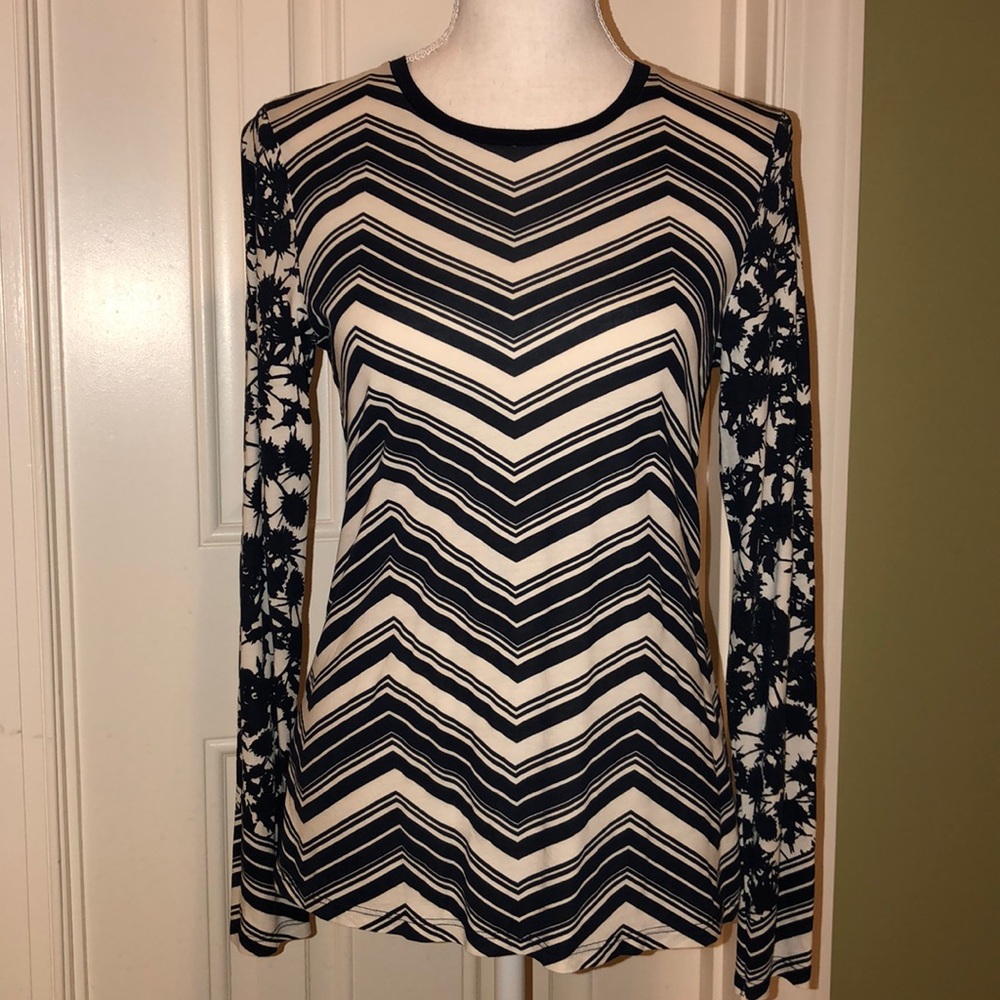 Tory Burch Soft Cotton Long Sleeve Top